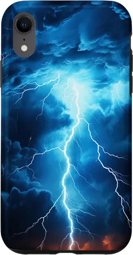 Vista 25 de Cool Blue Lightning Bolt Storm Wild Nature Sky Graphic Art Case for iPhone 17