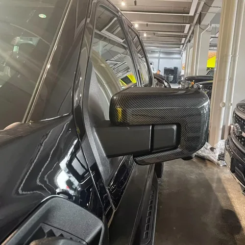 Vista 3 de Cubierta de la tapa del espejo lateral de la revisión del coche trasero para Ford F150 F-150 2021 2022 2023 Accesorios exteriores Decoración 2PCS