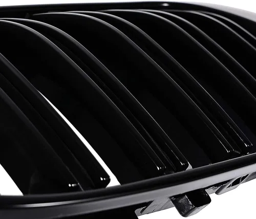 Vista 4 de Par de parrilla frontal de doble línea negra brillante compatible con BMW E92 E93 328i 335i xDrive 2011-2013 2 puertas