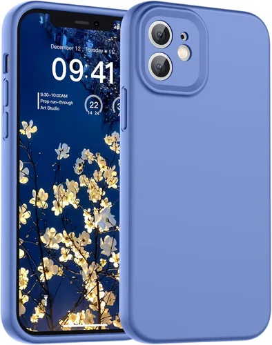 Vista 176 de SUPFINE - Funda diseñada para iPhone 12, silicona líquida premium con [forro de microfibra suave antiarañazos][protección de cámara mejorada], funda