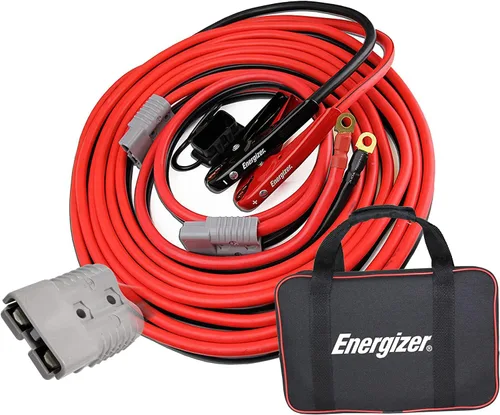 Vista 7 de Energizer - Cables de puente para batería de auto con luces LED integradas, cables resistentes para arrancar baterías muertas o débiles, bolsa