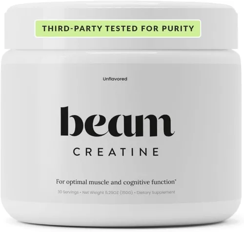 Vista 12 de BEAM Monohidrato de creatina en polvo, monohidrato de creatina micronizada de 0.18 oz, creatina saborizada para mujeres y hombres, fuerza muscular