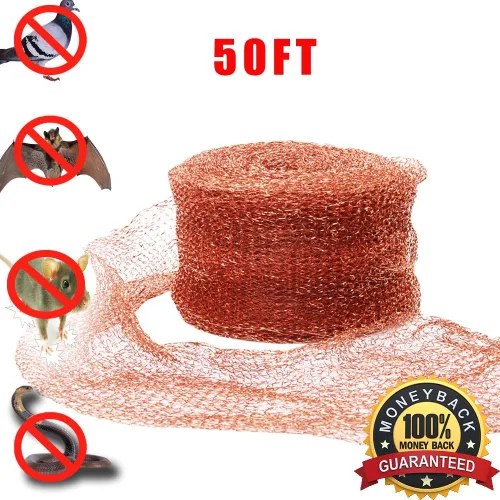 Vista 4 de Rollo de cobre 100% de cobre puro del relleno del agujero de la malla de cobre de DIY 5" X50FT