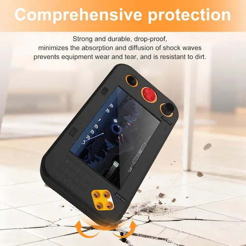 Vista 5 de Funda para Atari Gamestation Go,NOUKAJU Game Console Case,Anti-Drop,Scratch,Shock,Funda protectora de silicona para Atari Gamestation Go Game