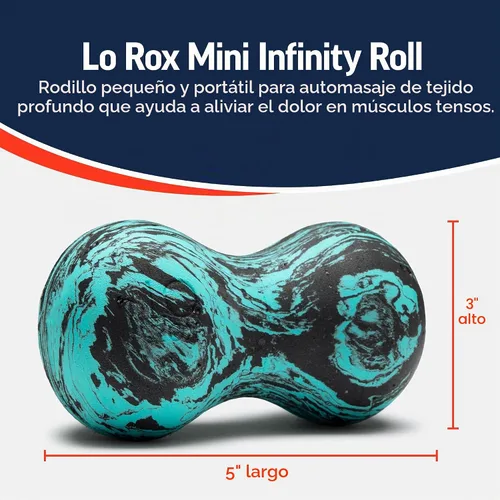 Vista 3 de OPTP Lo Rox Mini Infinity Roll - Mini rodillo compacto, verde azulado, 5" x