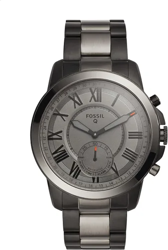 Vista 3 de Fossil Reloj inteligente híbrido Q Grant humo acero inoxidable, talla única , Gris humo