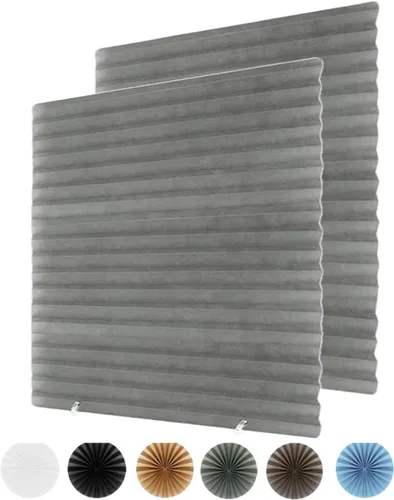 Vista 11 de Persianas Temporales para Ventanas sin Cordón, Persianas de Papel Plisado Autoadhesivas, Cortinas para Ventanas, Persianas Opacas para Ventanas