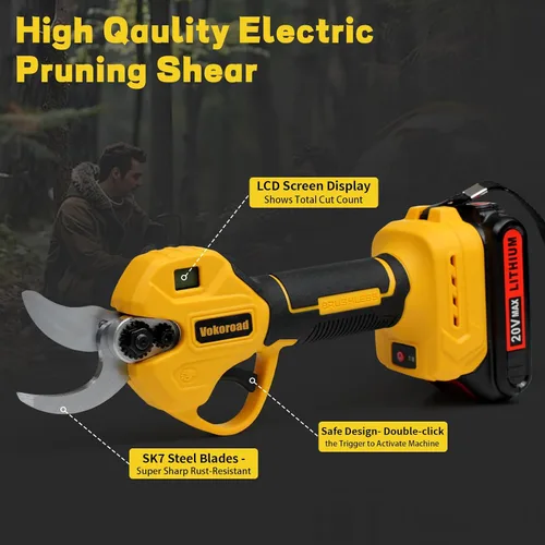 Vista 6 de Tijeras de podar eléctricas 2 en 1 inalámbricas para batería DeWALT de 20 V MAX, podadora de energía eléctrica máxima de 1.5 pulgadas, diámetro