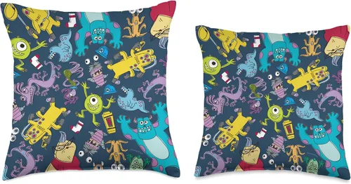Vista 3 de PIXAR Disney Monsters Scare Crew - Almohada de 16 x 16 pulgadas, multicolor