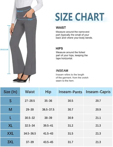 Vista 7 de Pantalones capri de yoga para mujer de corte para bota, 3 bolsillos, estampado floral