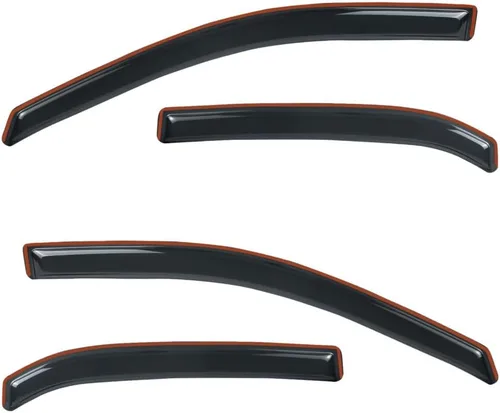 Vista 2 de Window Visor 4pcs Rain Deflector Guard Front Rear Side in Channel Mount Style Modified Acrylic Dark Smoke Tint for Chevy for Equinox 2010-2017