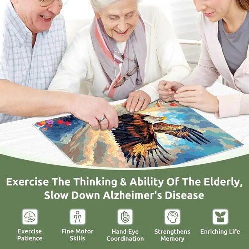 Vista 5 de Paquete de 6 rompecabezas de 36 piezas grandes para personas mayores, productos de demencia y Alzheimer, actividades para adultos mayores