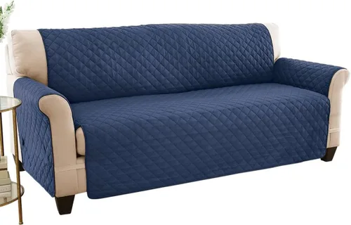 Vista 13 de Collections Etc - Funda protectora reversible, resistente a derrames y acolchada para muebles con lazos - Cubre el fondo del asiento, el respaldo
