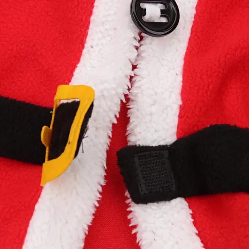 Vista 6 de QIAONIUNIU Disfraz de Papá Noel para bebé, traje de Navidad para niños pequeños