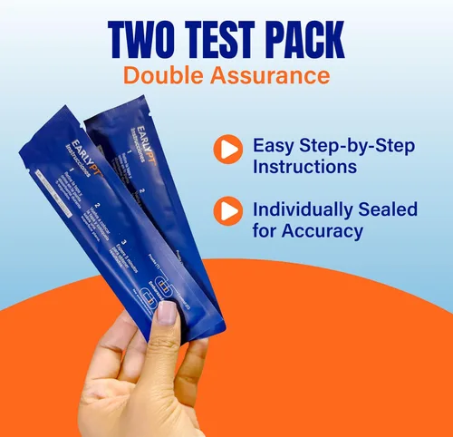 Vista 4 de Cadence OTC EarlyPT - Tiras de prueba de embarazo de resultados tempranos, más del 99% de precisión, resultados claros en 5 minutos, tiras reactivas