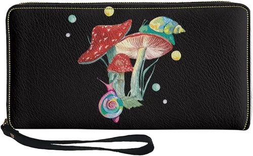 Vista 12 de Coldinair Cartera de piel sintética con cierre de cremallera para mujer, con bloqueo RFID, monedero para teléfono con correa para viaje, Añade tu