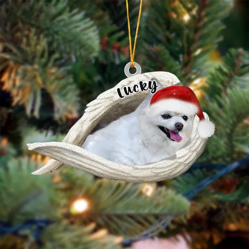 Vista 43 de Ángel durmiente de Afghan Hound para Navidad, adorno personalizado con el nombre del perro, adorno de Navidad personalizado para amantes de perros