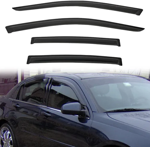 Vista 22 de Protectores de lluvia compatibles con modelos Trailblazer/GMC Envoy 2002-2009 para 5 pasajeros, visera de ventana lateral, deflector de viento