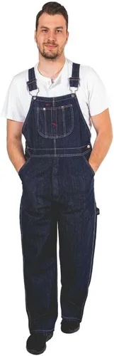 Vista 2 de Hombres Dungaree Pro Work Denim Overalls Bib and Brace Decorators Workwears Pantalones Azul Oscuro
