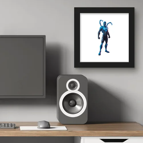 Vista 5 de Trends International Gallery Pops DC Comics Blue Beetle - Póster de pared con postura, 12 x 12 pulgadas, versión de marco negro