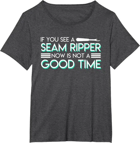Vista 8 de If You See A Seam Ripper Now is Not A Good Time Sewing T-Shirt