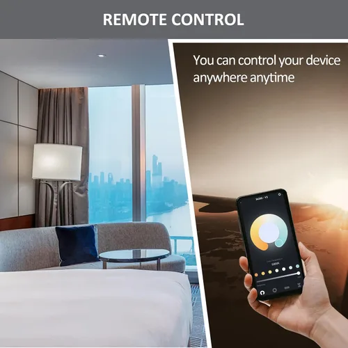 Vista 4 de MW Downlight inteligente de color RGB de 4 pulgadas con borde deflector, 600 lúmenes, 50 W incandescente igual, acceso WiFi, no requiere