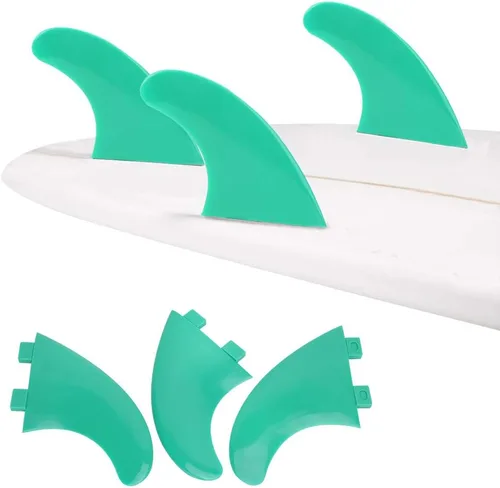 Vista 7 de Aletas de tabla de surf con parte superior suave, aletas de surf para tabla de surf, empujador de cola izquierdo, medio derecho, accesorio de surf