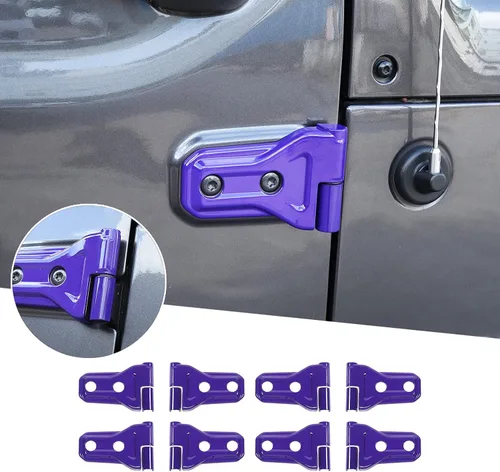 Vista 21 de JeCar Cubiertas de Bisagras de Puerta ABS Accesorios Exteriores para Jeep Wrangler JK JKU 2007-2018, Negro
