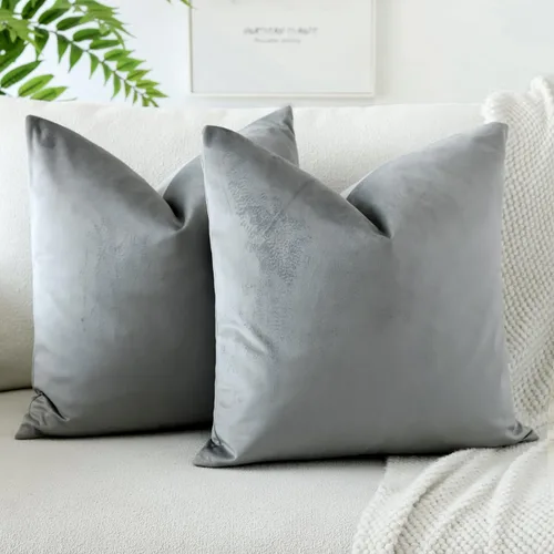 Vista 19 de OTOSTAR - Fundas de almohada decorativas de 16 x 16 pulgadas, fundas de cojín de terciopelo suave, fundas cuadradas para sofá, cama, sofá del hogar
