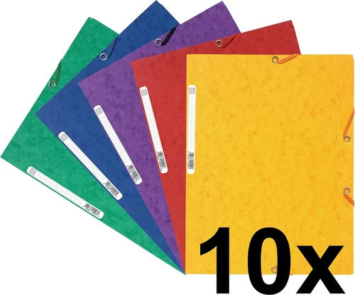 Vista 2 de Exacompta - Ref 55515E - Colección Europa - Carpetas Elásticas de 3 Solapas - Apto para Documentos A4, Tarjeta Brillante de 400gsm