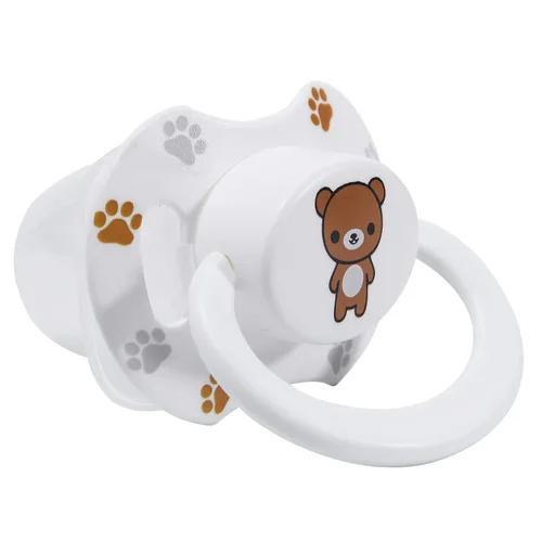 Vista 6 de LittleForBig Bigshield Generation-II - Juego de chupete de tamaño adulto, diseño de zorro negro y oso de peluche blanco