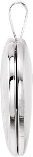 Vista 2 de Dazzlingrock Collection Medallón de corazón con cruz para mujer, plata de ley, Plata esterlina