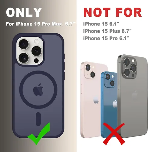 Vista 1062 de Funda para Google Pixel 10 Pro XL, cubierta magnética mate, color negro Fit for MagSafe, Screen Protector included, Shockproof Military Grade