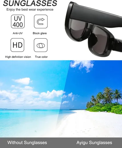 Vista 5 de Paquete de 2 lentes de sol rectangulares Y2K de los años 90 retro para mujeres y hombres, gafas vintage, marco cuadrado, protección UV400