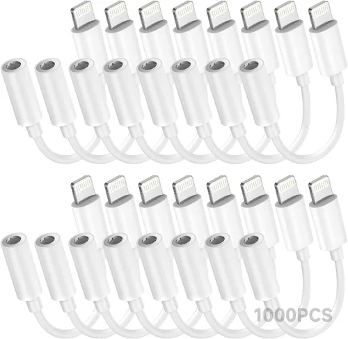 Vista 11 de Paquete de 1 adaptador Lightning a conector de auriculares de 0.138 in con certificación MFi de Apple para iPhone, adaptador auxiliar para iPhone