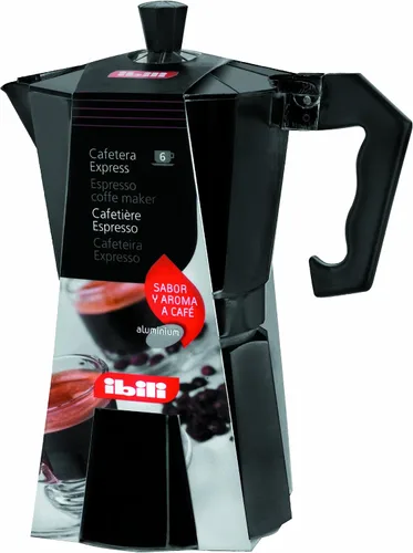 Vista 2 de IBILI " Bahia Black - Cafetera espresso (aluminio, 5.5 x 4.7 x 3.1 in), color negro