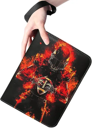 Vista 6 de Carpeta de Tarjetas de Fútbol Americano con Fundas, 900 Bolsillos Protectores de Tarjetas de Fútbol Americano Álbumes, Estuche Organizador