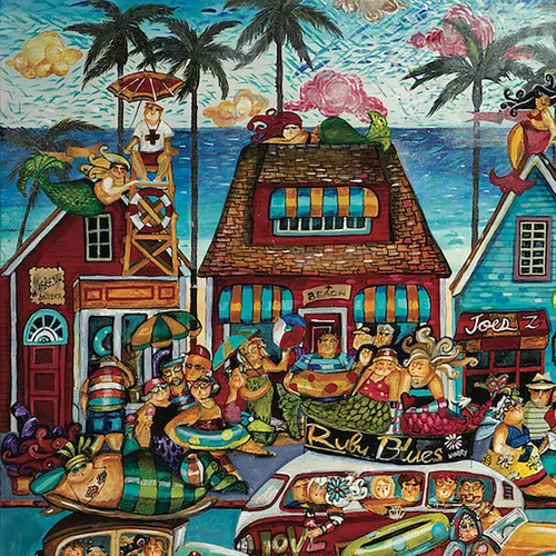 Vista 4 de Jennifer Garant - Rompecabezas de 1000 piezas de 24 x 30 pulgadas para tina de playa extragrande, 1 unidad
