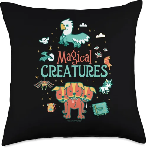 Vista 4 de Harry Potter Magical Creatures - Almohada de 16 x 16 pulgadas, multicolor