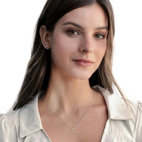 Vista 3 de PAVOI 14K Gold Plated Cubic Zirconia Heart Necklace Layered Necklaces Gold Necklaces for Women