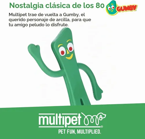 Vista 2 de Multipet Gumby - Juguete de goma para perros de 9 pulgadas