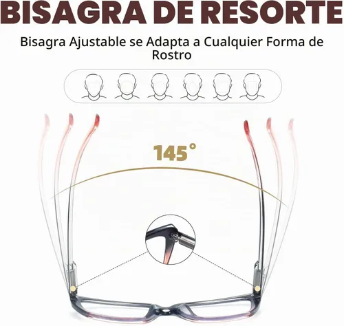 Vista 6 de HIGHLIKE 3-Pack Reading Glasses for Women Stylish Cat-Eye Spring Hinge Clear Lenses Readers Anti Eyestrain