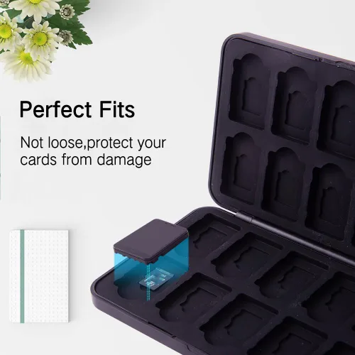Vista 180 de PERFECTSIGHT Switch Game Case Compatible with Nintendo Switch Game Holder for Switch OLED/ Lite Game Card Case Cartridge with 24 Slots Game Card