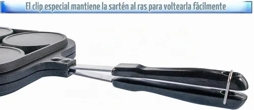 Vista 5 de 5 STAR SUPER DEALS Molde antiadherente de doble cara para hacer panqueques con 4 pequeños diseños de moldes decorativos para huevos perfectos