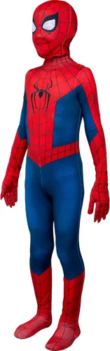 Vista 8 de Marvel Spider-Man Brand New Day - Disfraz oficial de Halloween Zentai para jóvenes, de lujo, elástico bidireccional, elastano con aberturas