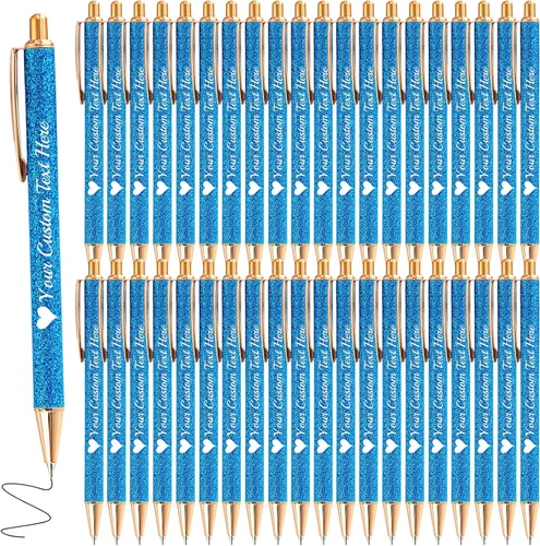 Vista 77 de Bolígrafos de purpurina personalizados con nombre impreso, bolígrafo personalizado con barril de metal, retráctil, bonito y elegante, regalos