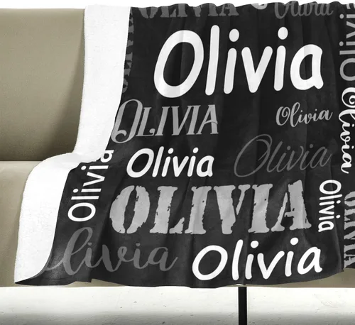 Vista 7 de Gudina Mantas y mantas personalizadas con nombre personalizado con nombre, manta de franela personalizada, regalos para niños, niñas, niños y bebés