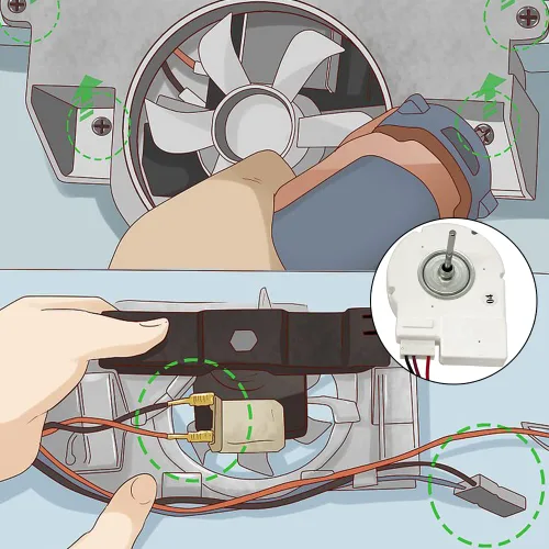 Vista 7 de Motor del ventilador del evaporador del refrigerador 50240401000Q 12V 4W Replacement for Samsung Fridge, Midea, Frigidaire, Magick Chef
