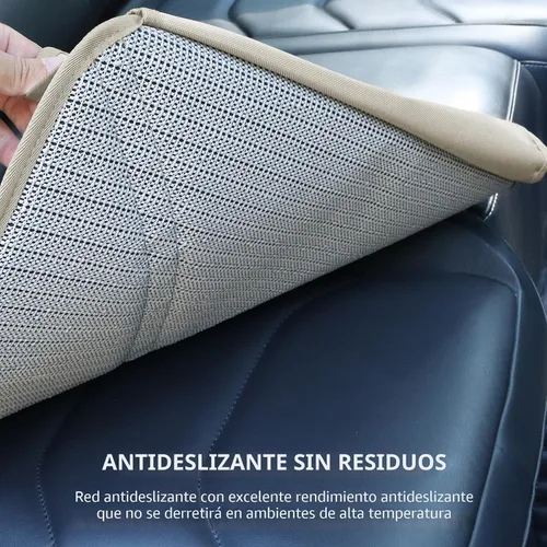 Vista 6 de Viaviat Protector de Asiento de automóvil, Protector de Cuero Impermeable de Seguridad Infantil, Funda Protectora con Almohadilla Gruesa y 2 Beige