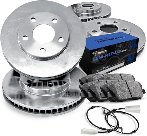 Vista 10 de R1 Concepts Kit de freno delantero y trasero para Acura MDX 2007-2013; Acura ZDX 2010-2013; Honda Pilot 2009-2015 Almohadillas de cerámica, rotores